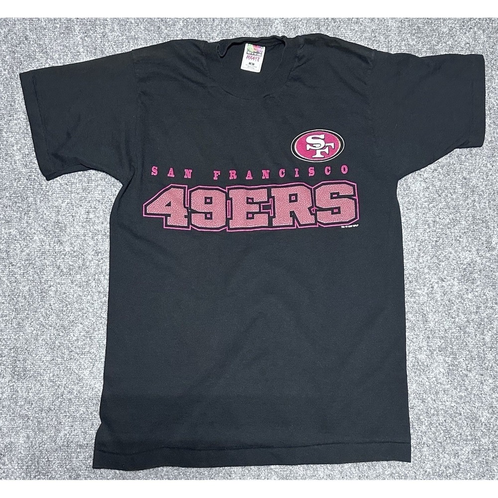 Fruit of the Loom San Francisco 49ers M Black Cotton 1997 Vintage Tee Excellent